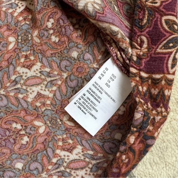 American Eagle 3/4 Sleeve Relaxed Open Front Blouse - Picture 3 of 6